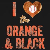 San Francisco I Love The Orange And Black Baseball Baby Bodysuit thumb 2