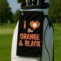 San Francisco I Love The Orange And Black Baseball Golf Towel thumb 2