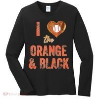 San Francisco I Love The Orange And Black Baseball Women's Long Sleeve Shirt thumb 0