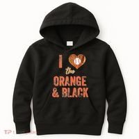 San Francisco I Love The Orange And Black Baseball Kids Hoodie thumb 0