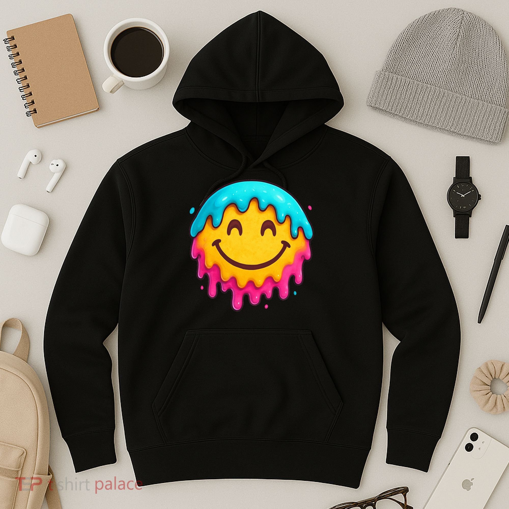 Smile Face Ice-Cream Drip Hoodie