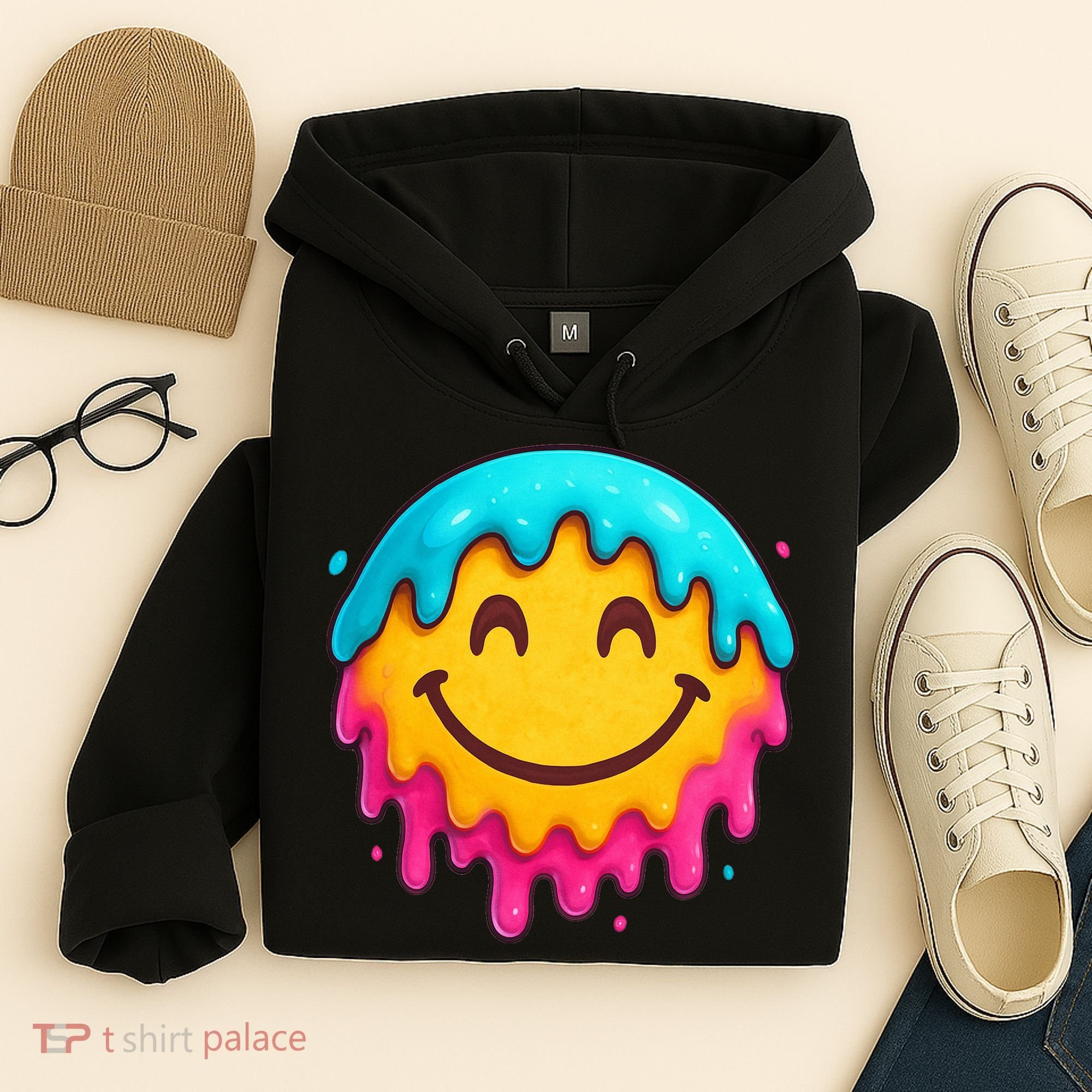 Smile Face Ice-Cream Drip Hoodie
