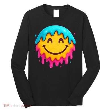 Smile Face Ice-Cream Drip Long Sleeve Shirt