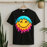 Smile Face Ice-Cream Drip T-Shirt thumb 2
