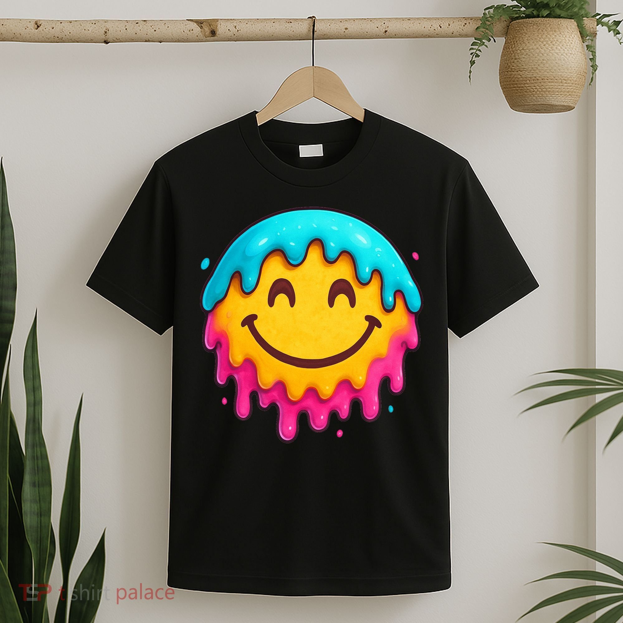 Smile Face Ice-Cream Drip T-Shirt