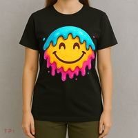 Smile Face Ice-Cream Drip T-Shirt thumb 4