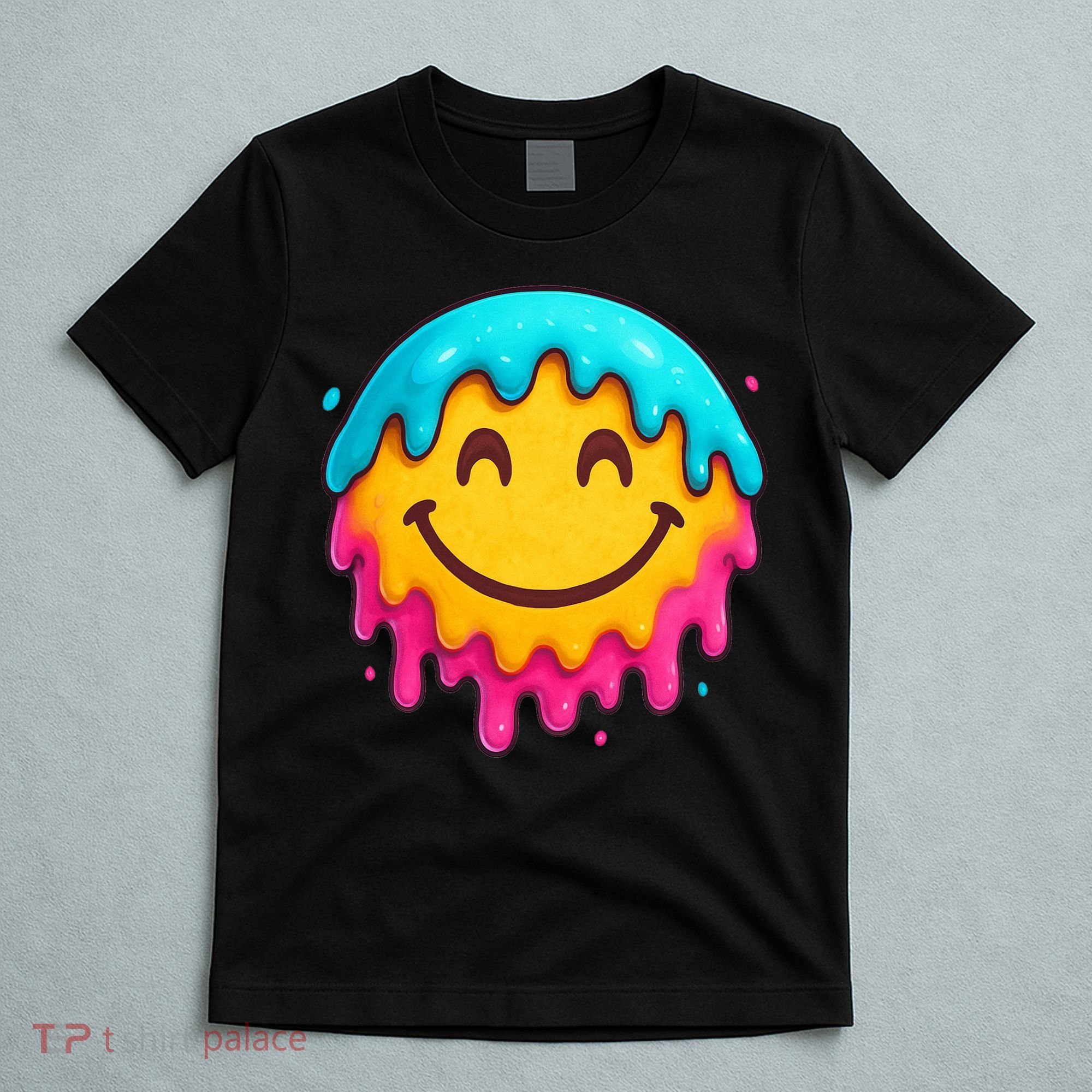 Smile Face Ice-Cream Drip T-Shirt