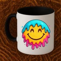 Smile Face Ice-Cream Drip Coffee Mug thumb 2