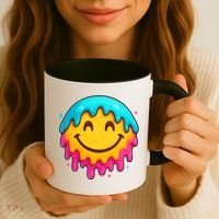 Smile Face Ice-Cream Drip Coffee Mug thumb 3