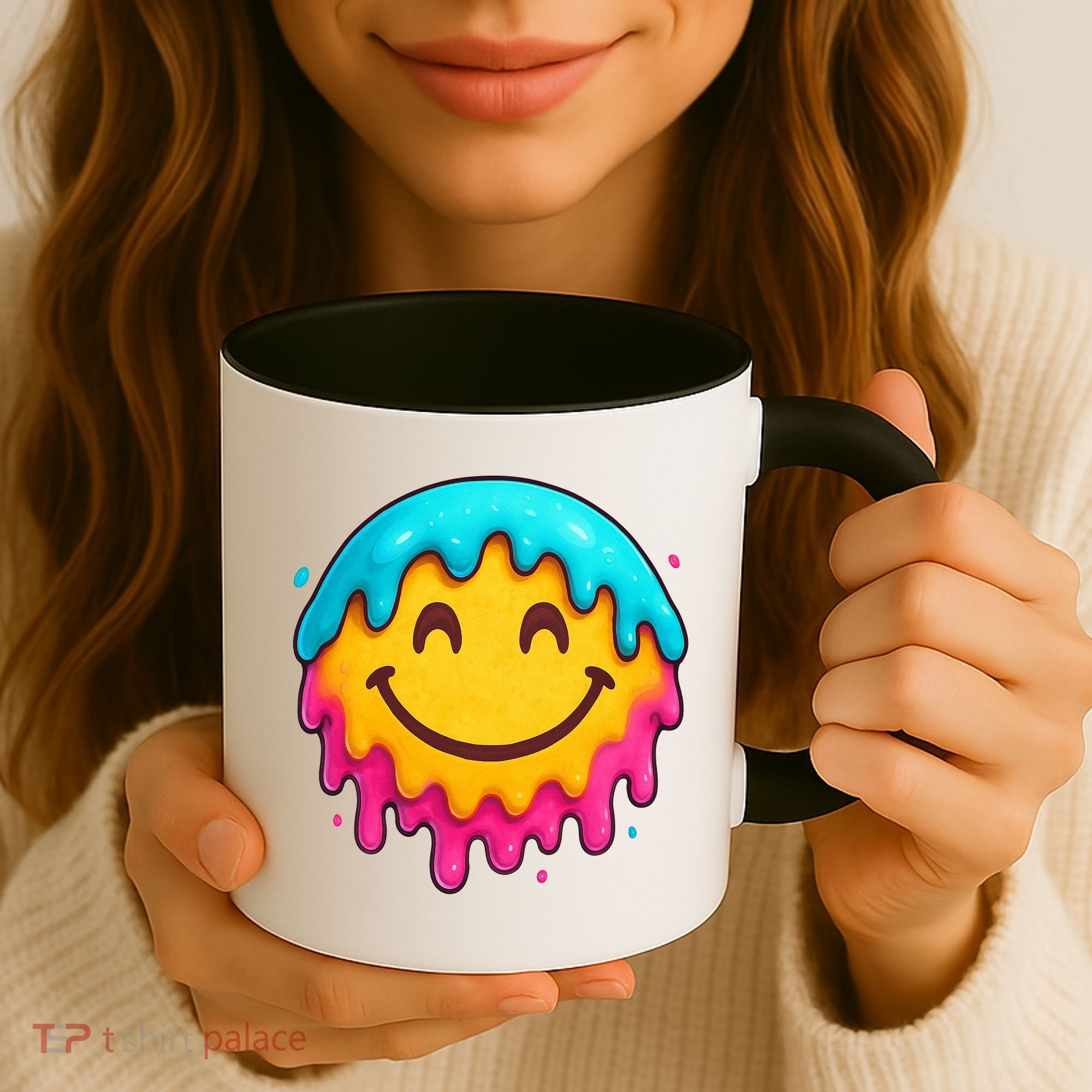 Smile Face Ice-Cream Drip Coffee Mug