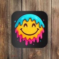 Smile Face Ice-Cream Drip Coaster thumb 0