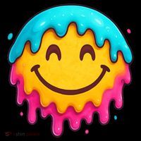 Smile Face Ice-Cream Drip Women's Hoodie thumb 2