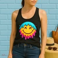 Smile Face Ice-Cream Drip Women's Tank Top thumb 2
