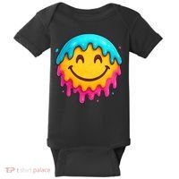 Smile Face Ice-Cream Drip Baby Bodysuit thumb 0