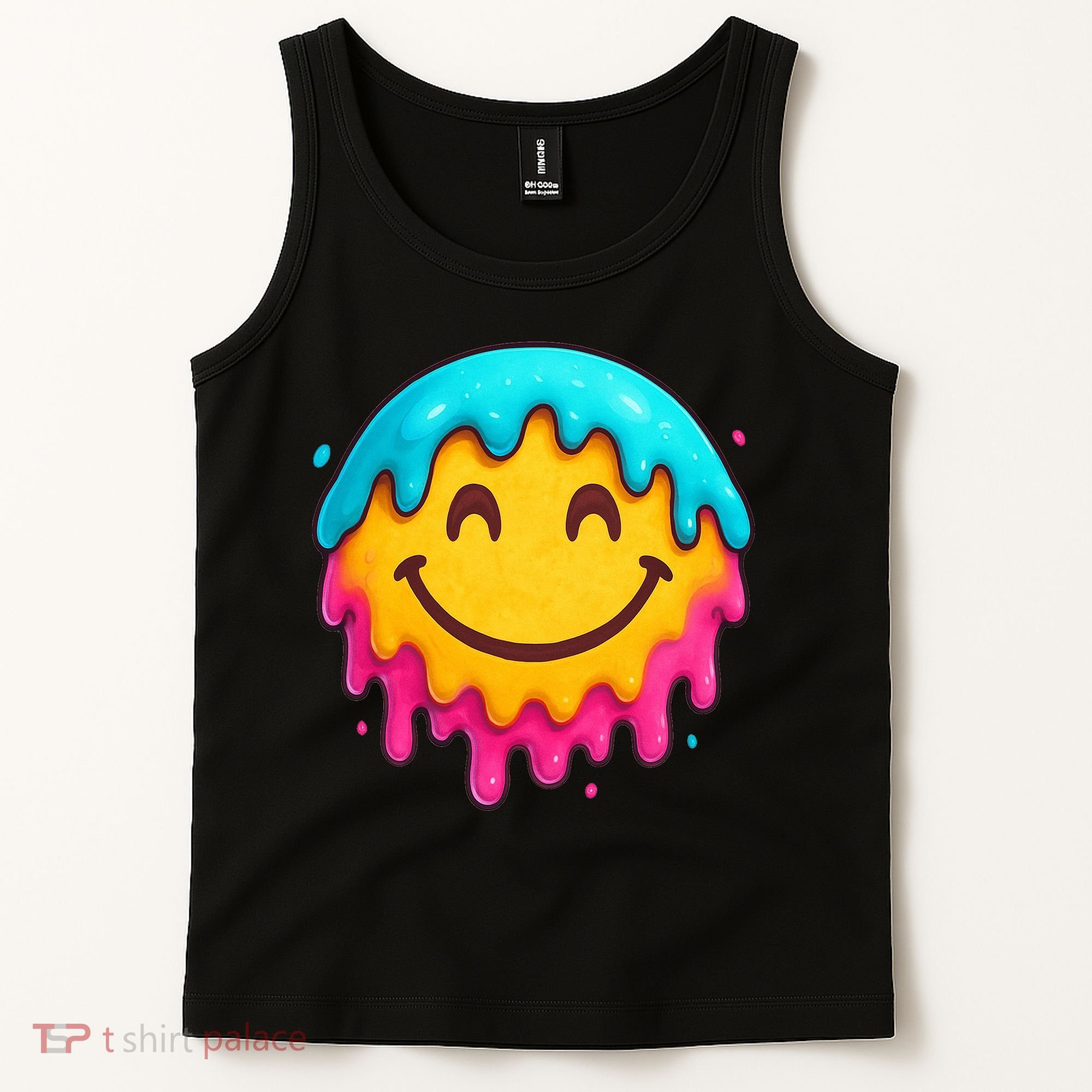 Smile Face Ice-Cream Drip Tank Top