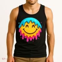 Smile Face Ice-Cream Drip Tank Top thumb 3