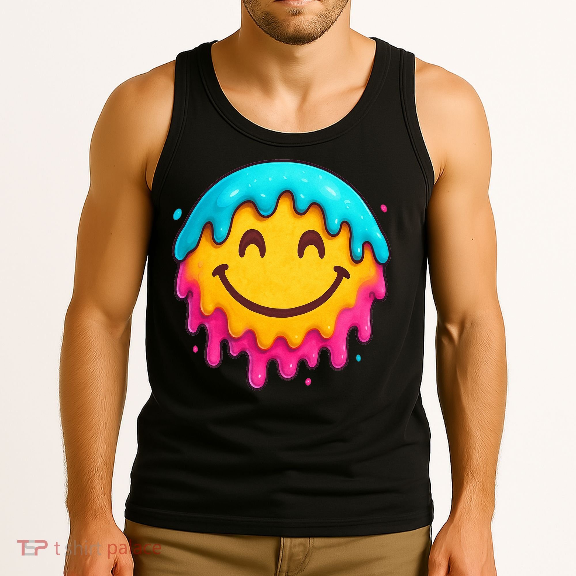 Smile Face Ice-Cream Drip Tank Top