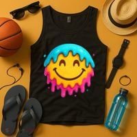 Smile Face Ice-Cream Drip Tank Top thumb 4