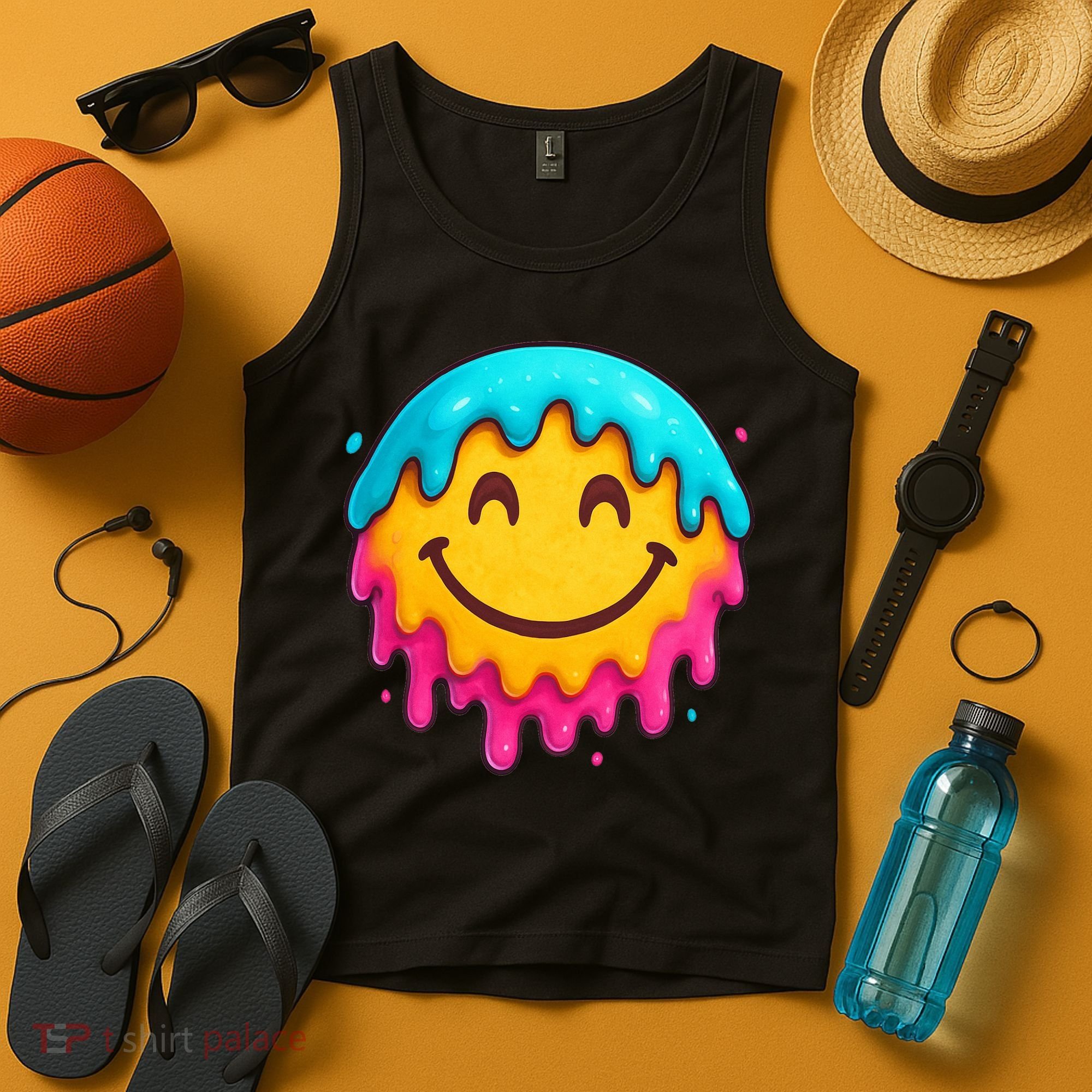 Smile Face Ice-Cream Drip Tank Top