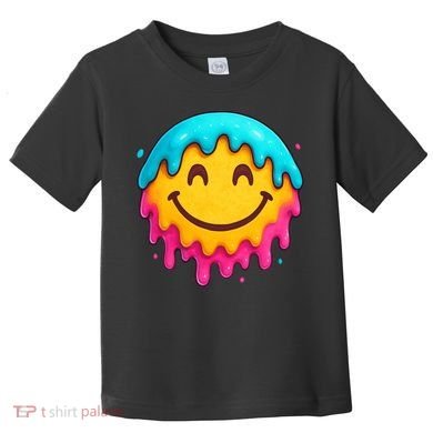 Smile Face Ice-Cream Drip Toddler T-Shirt