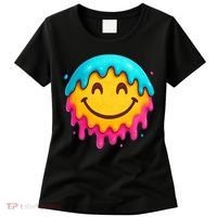 Smile Face Ice-Cream Drip Women's T-Shirt thumb 0