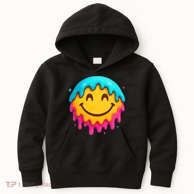Smile Face Ice-Cream Drip Kids Hoodie