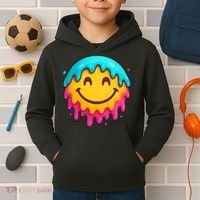 Smile Face Ice-Cream Drip Kids Hoodie thumb 2
