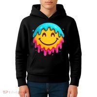 Smile Face Ice-Cream Drip Kids Hoodie thumb 4