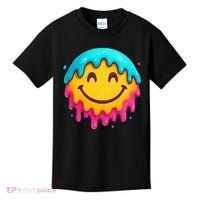 Smile Face Ice-Cream Drip Kids T-Shirt thumb 0