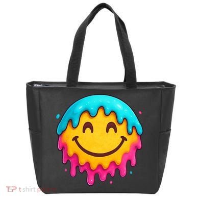 Smile Face Ice-Cream Drip Tote Bag