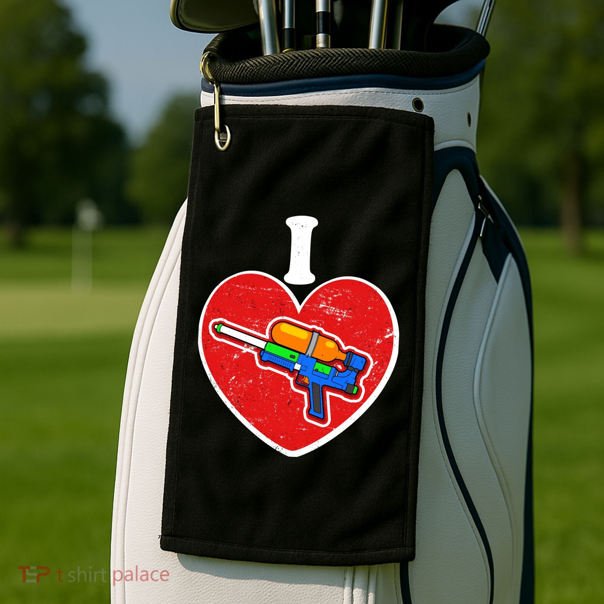 Summertime Fun I Love Super Soakers Water Guns Golf Towel