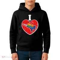 Summertime Fun I Love Super Soakers Water Guns Kids Hoodie thumb 4