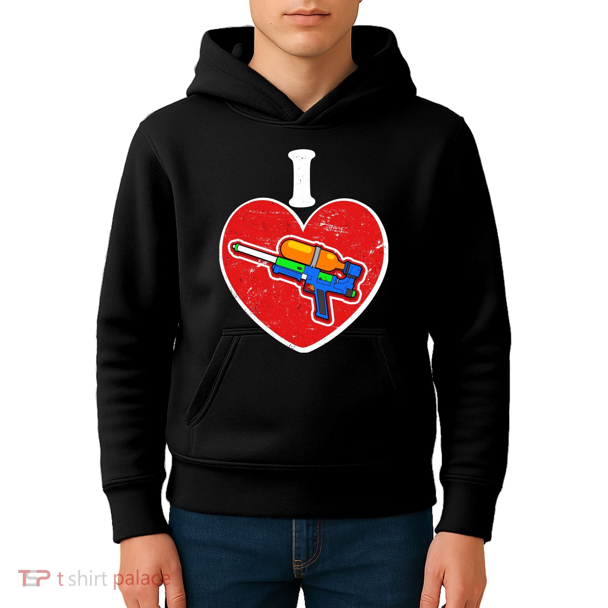 Summertime Fun I Love Super Soakers Water Guns Kids Hoodie