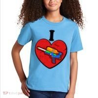 Summertime Fun I Love Super Soakers Water Guns Kids T-Shirt thumb 2