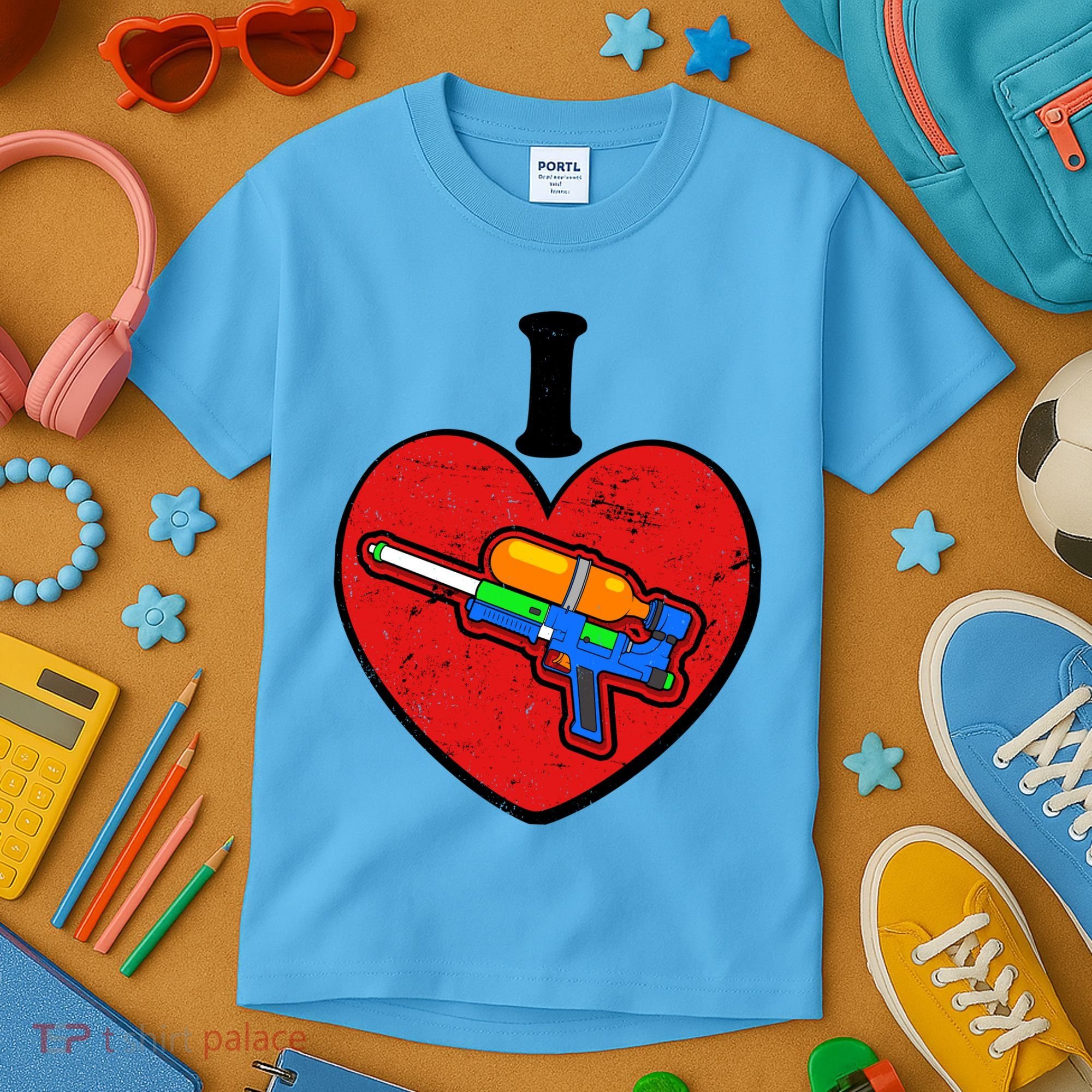 Summertime Fun I Love Super Soakers Water Guns Kids T-Shirt
