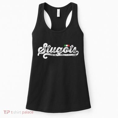 Stugots Funny Italian Saying Italy Flag White Vintage Script Women's Tank Top