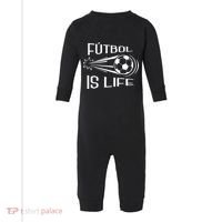 Soccer Futbol Is Life Infant Fleece One Piece thumb 0