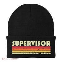 SUPERVISOR Funny Job Title Profession Birthday Worker Idea Beanie thumb 0