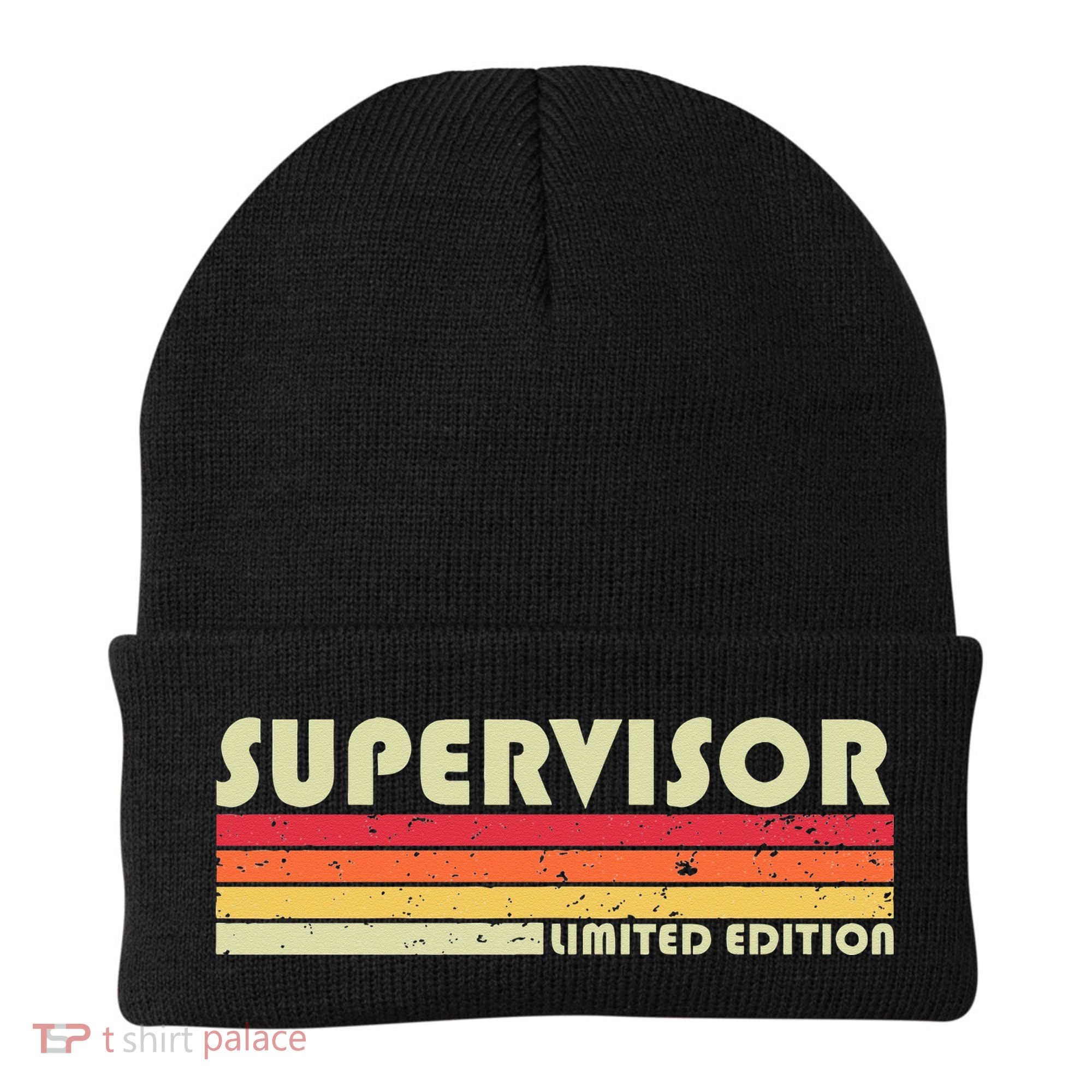 SUPERVISOR Funny Job Title Profession Birthday Worker Idea Beanie