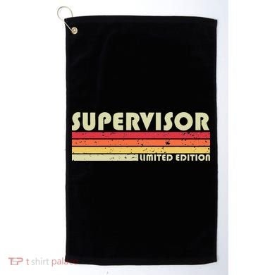 SUPERVISOR Funny Job Title Profession Birthday Worker Idea Golf Towel