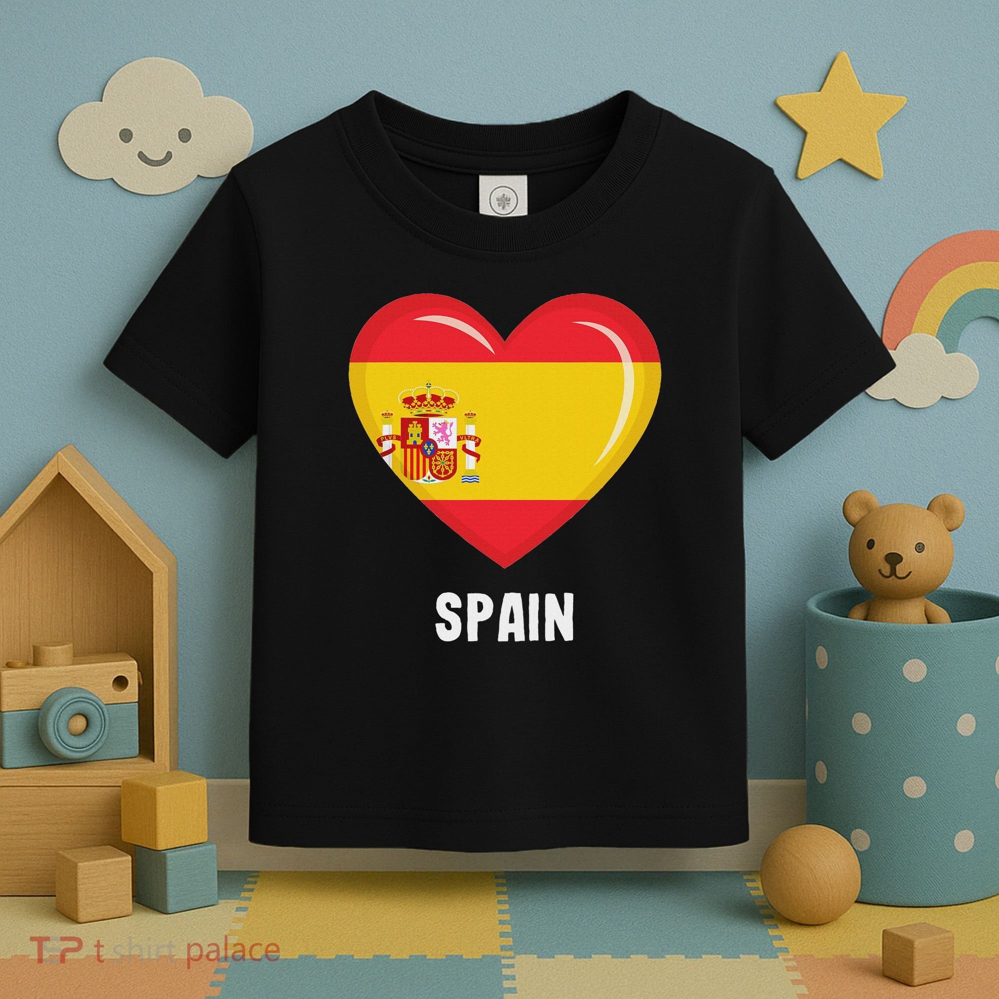 Spain Flag Jersey Spanish Toddler T-Shirt