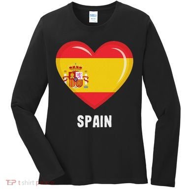 Spain Flag Jersey Spanish Women's Long Sleeve Shirt