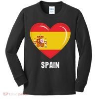 Spain Flag Jersey Spanish Kids Long Sleeve Shirt thumb 0
