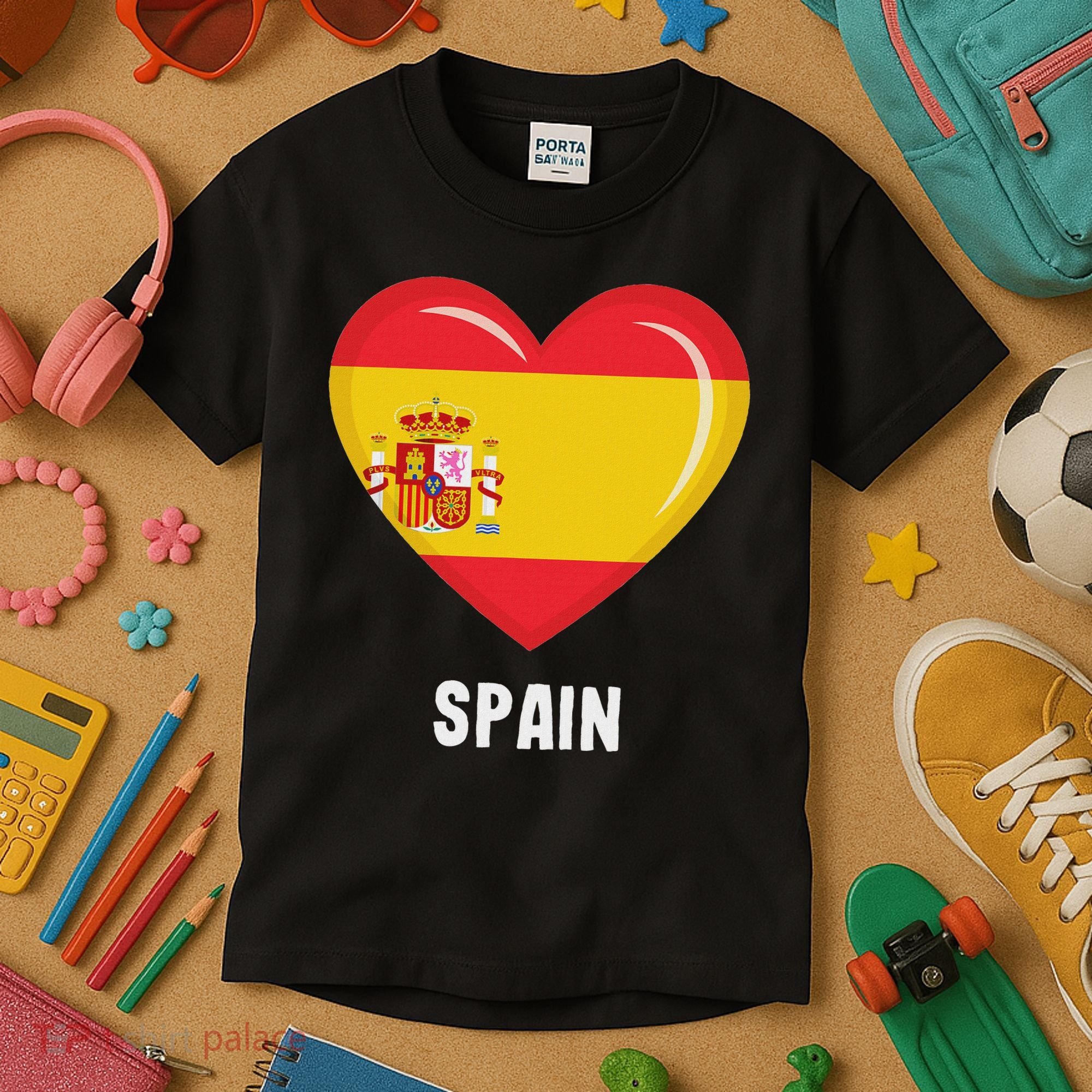 Spain Flag Jersey Spanish Kids T-Shirt