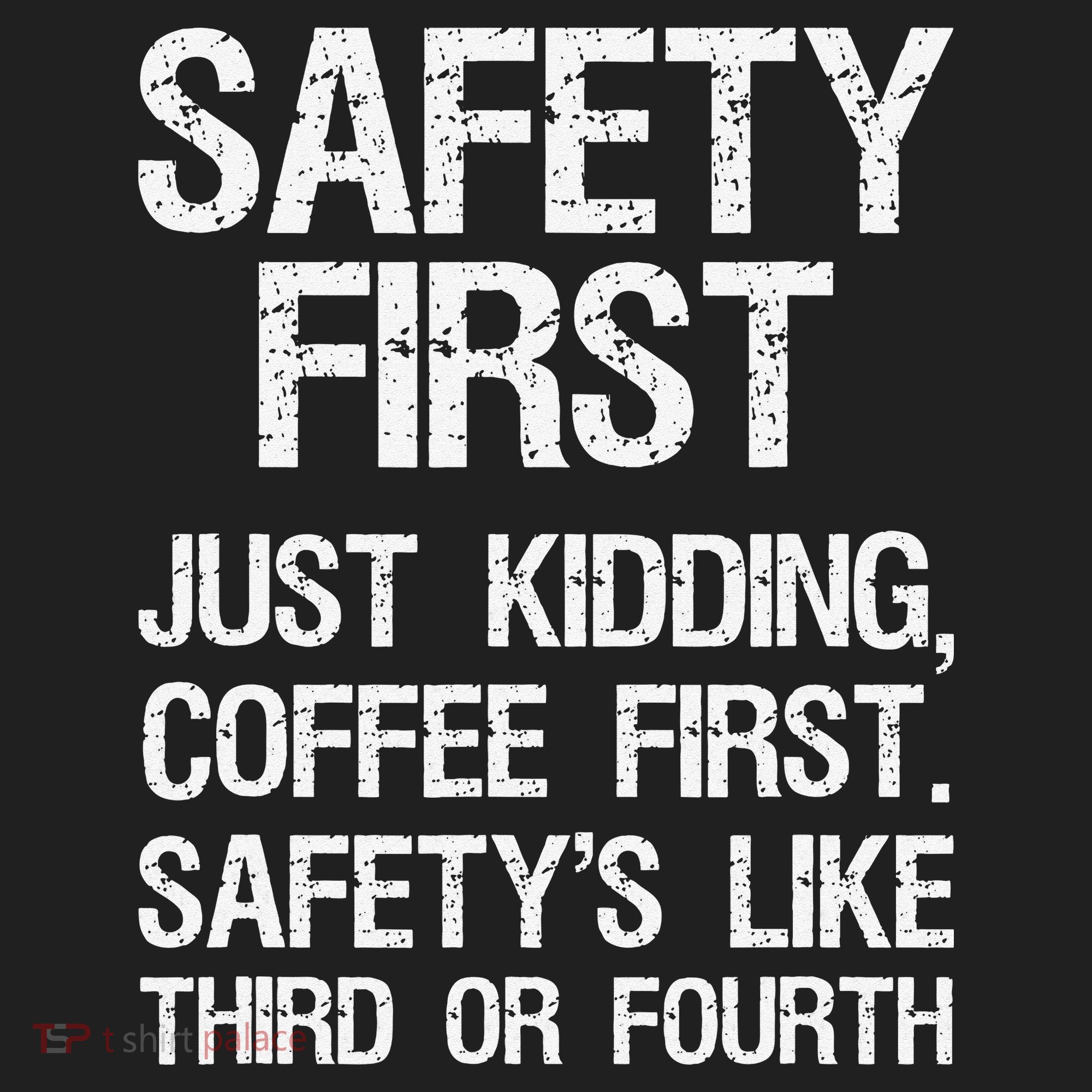 Safety First Just Kidding Coffee First Funny Sayings Crop Fleece Hoodie