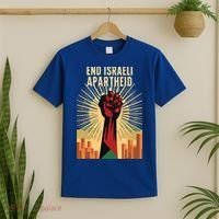 STAND FOR JUSTICE END ISRAEL APARTHEID PALESTINE T-Shirt thumb 2