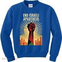 STAND FOR JUSTICE END ISRAEL APARTHEID PALESTINE Kids Sweatshirt thumb 0