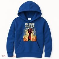 STAND FOR JUSTICE END ISRAEL APARTHEID PALESTINE Kids Hoodie thumb 0