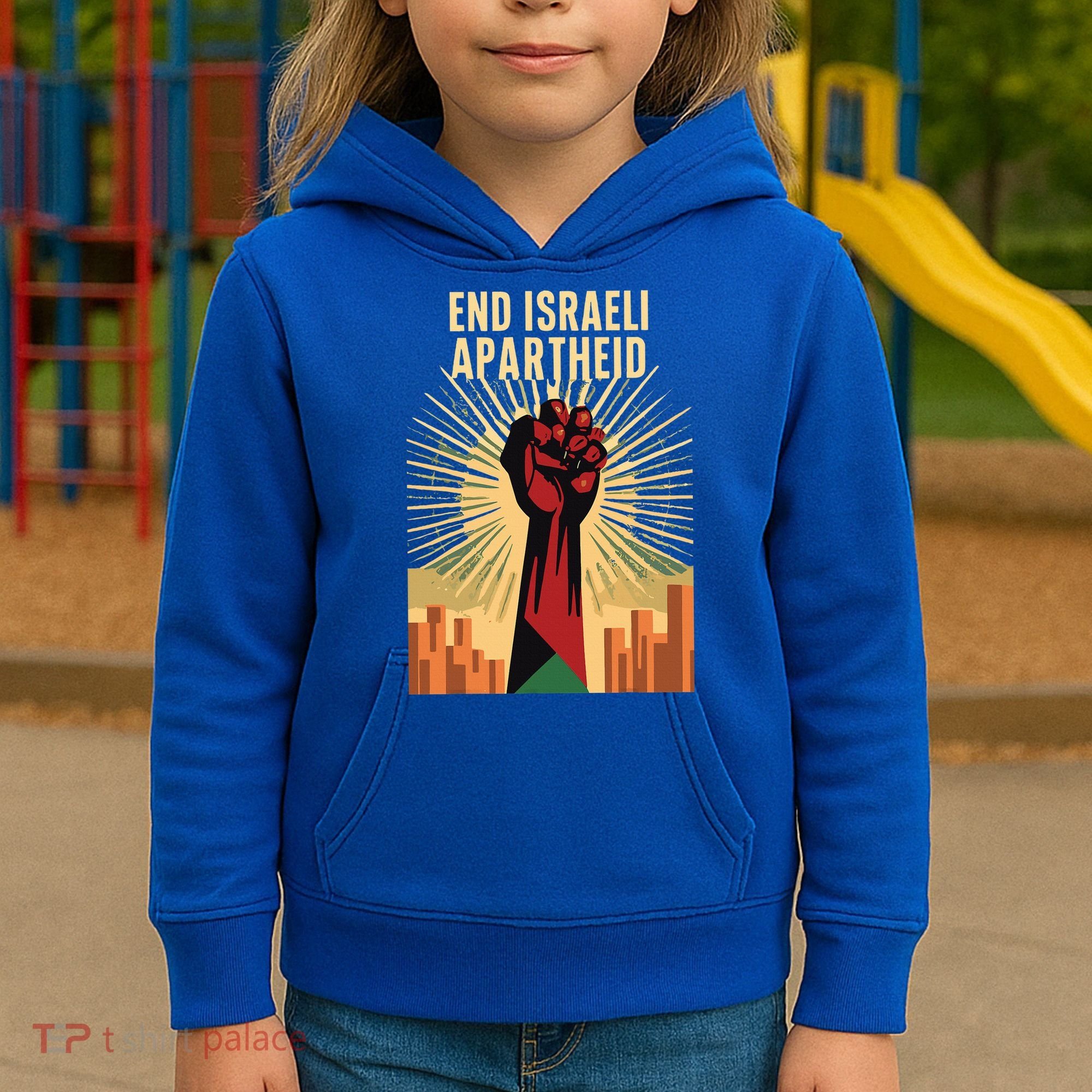 STAND FOR JUSTICE END ISRAEL APARTHEID PALESTINE Kids Hoodie