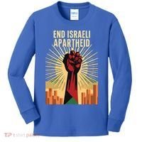 STAND FOR JUSTICE END ISRAEL APARTHEID PALESTINE Kids Long Sleeve Shirt thumb 0